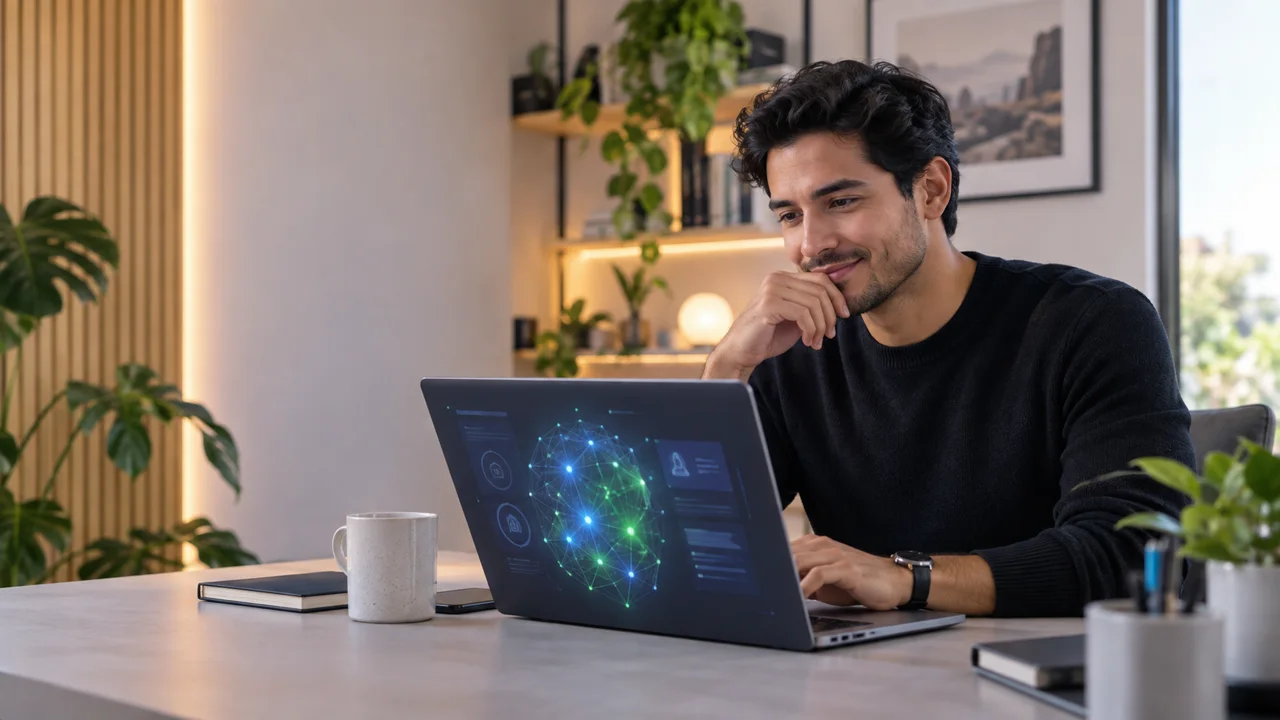 Persona aprendiendo inteligencia artificial desde cero